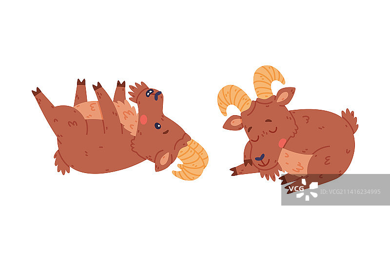 作为有角野山羊的乌里亚尔角色图片素材