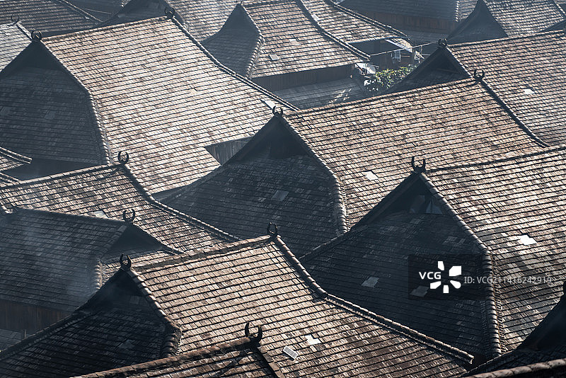 云南普洱景迈山糯岗古寨图片素材