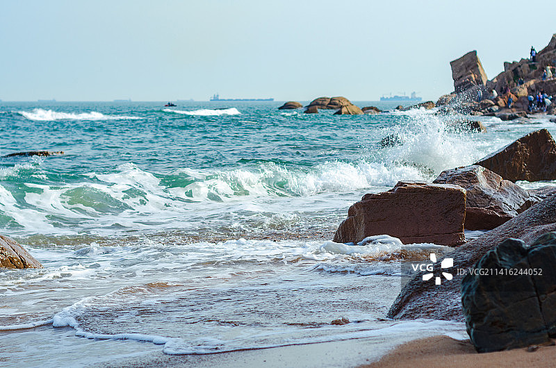 中国山东青岛燕儿岛风景图片素材