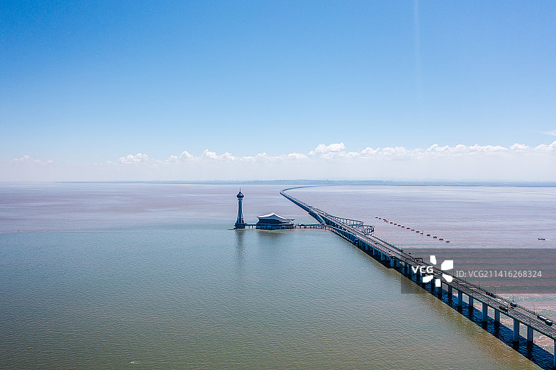 航拍杭州湾跨海大桥图片素材