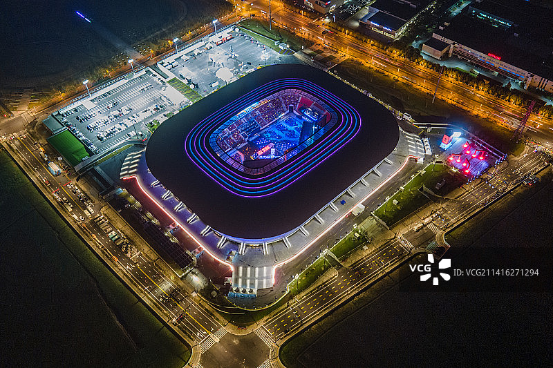 浦东足球场英雄联盟总决赛图片素材