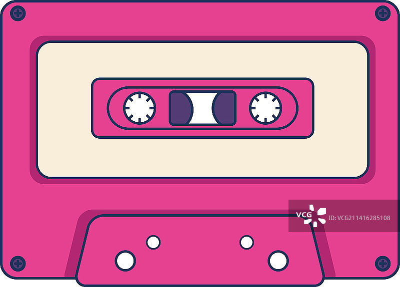 90年代流行艺术风格的卡式磁带图片素材
