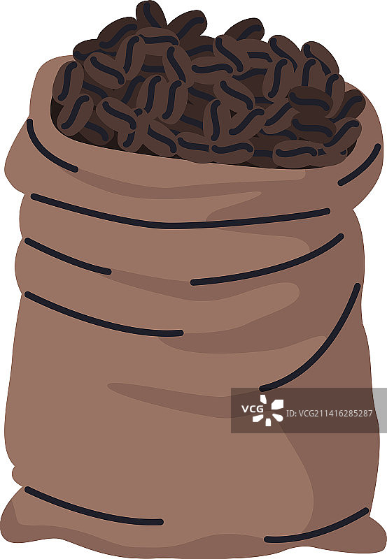 麻袋里的咖啡豆图片素材