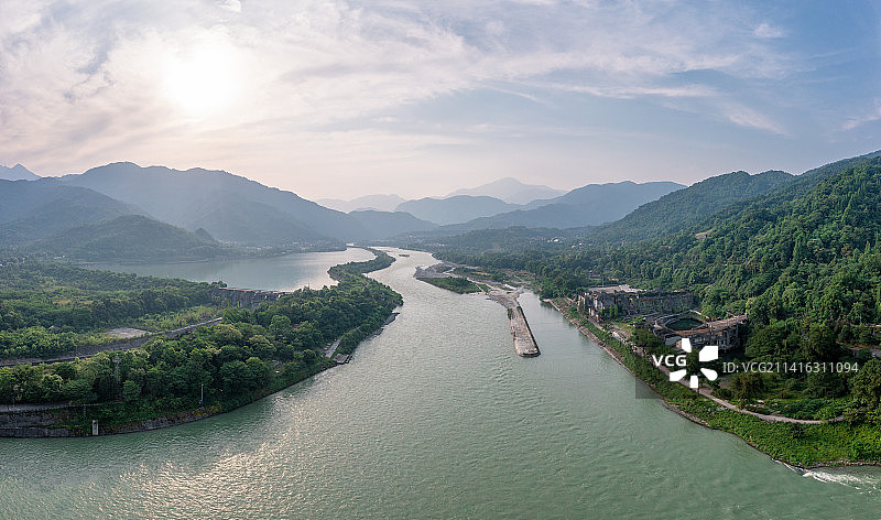 四川成都都江堰风景图片素材