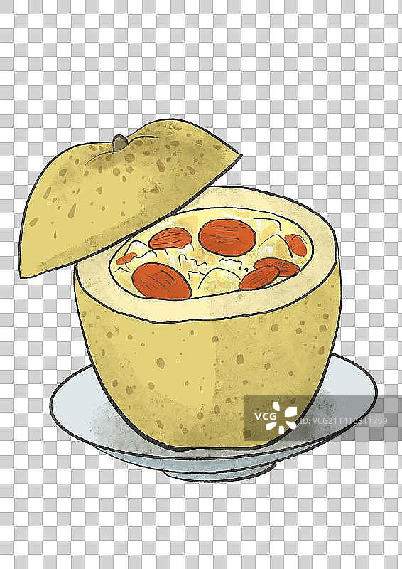 冰糖雪梨盅图片素材