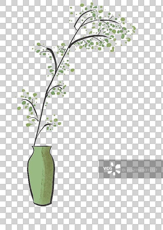 古风插花元素图片素材