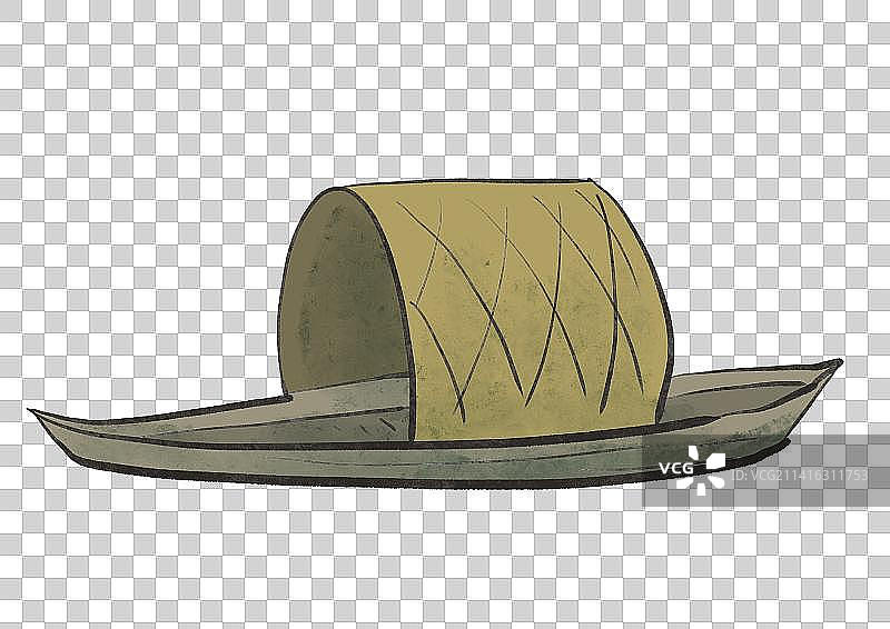 古风泛舟元素图片素材