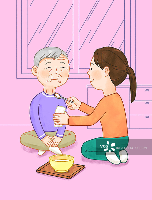 痴呆症，克服危机，老年人，帮助，看护者，膳食，家庭，社会福利图片素材