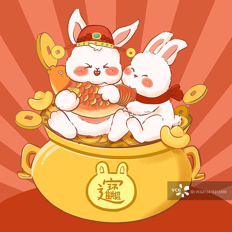 发财兔图片素材