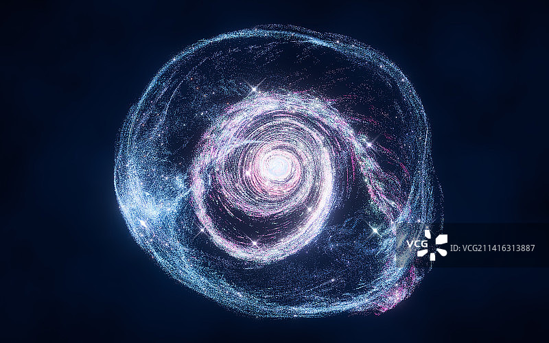 梦幻粒子星云3D渲染图片素材
