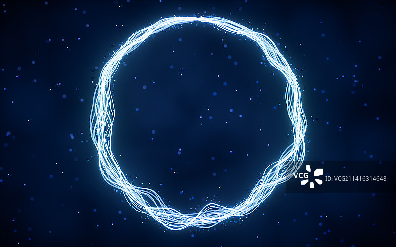 流动的曲线与粒子3D渲染图片素材