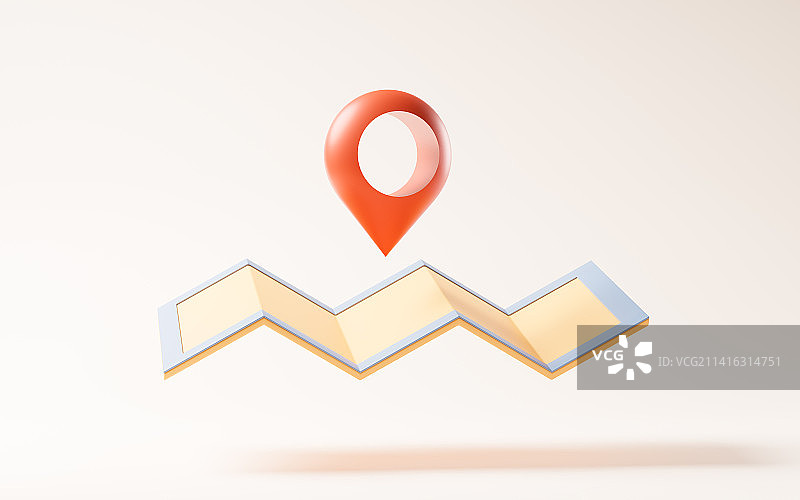 卡通风格地图3D渲染图片素材