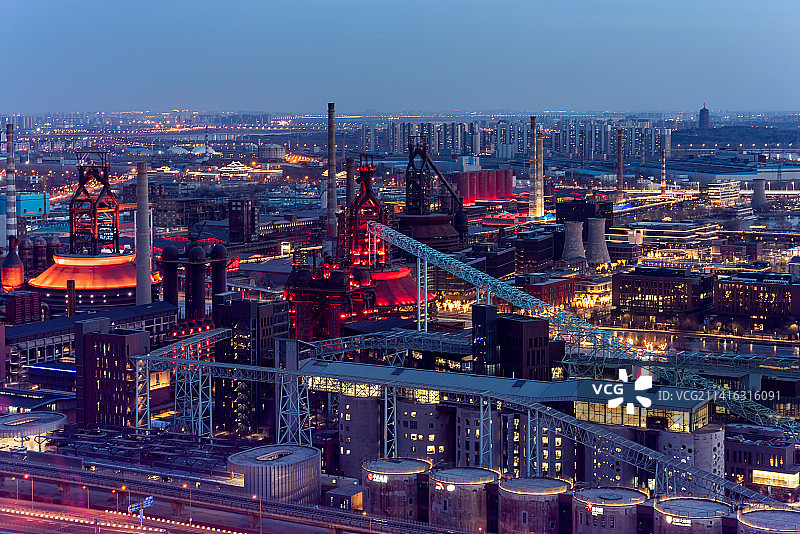 首钢园灯光秀图片素材