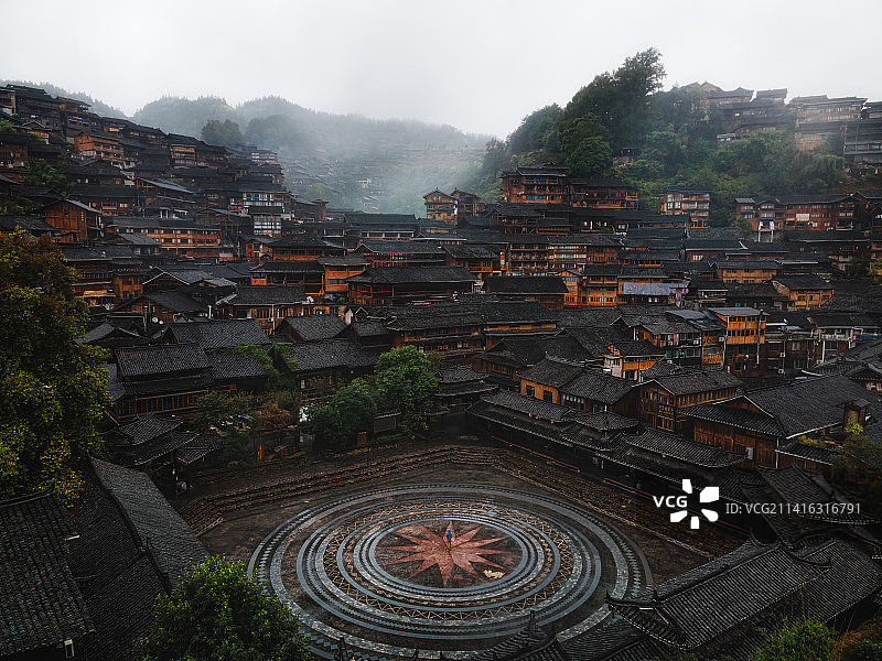 贵州省黔东南西江千户苗寨芦笙广场图片素材