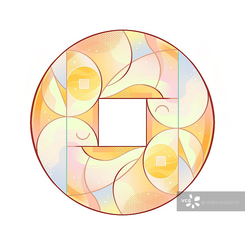 兔子金币装饰图案图片素材