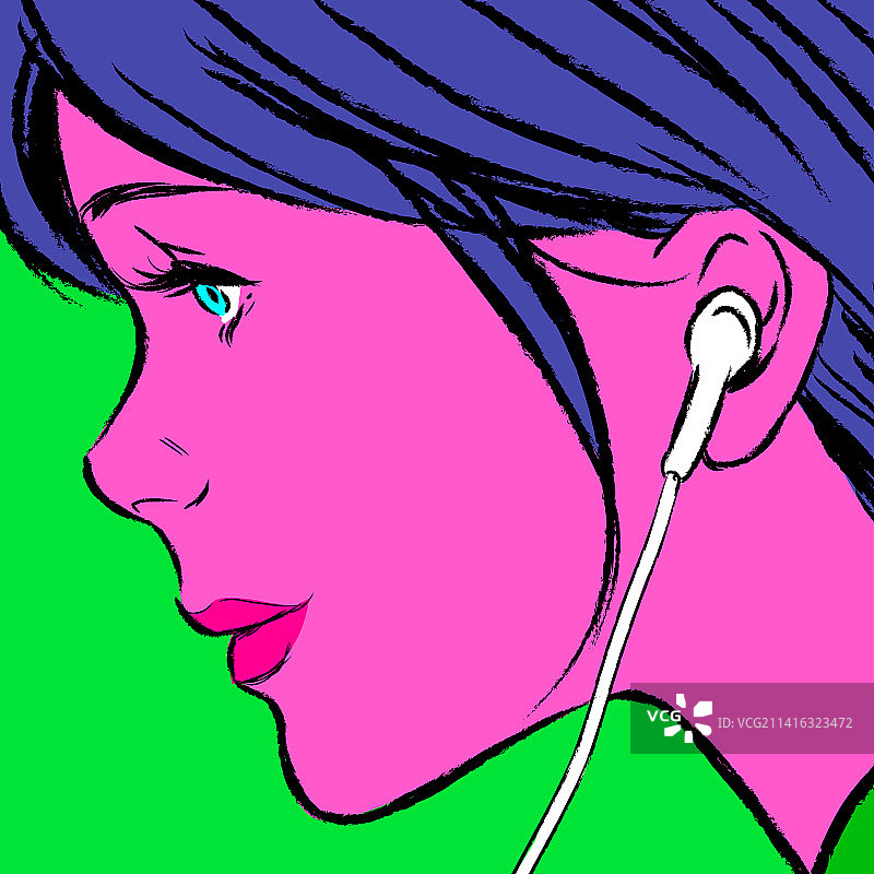 NFT、波普艺术、彩色特写、爱、耳机图片素材