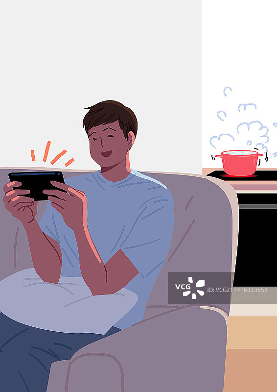 记忆力减退燃气灶煮沸水壶图片素材