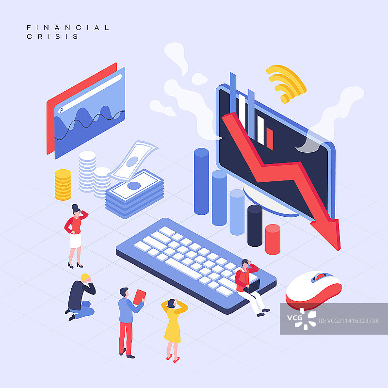 商业、金融、危机、警戒、通货膨胀图片素材