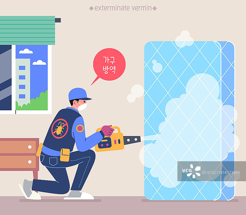 灭虫、害虫、漏洞、预防、床垫、家具、消毒图片素材