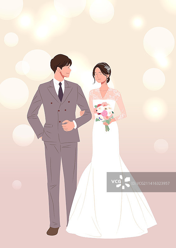 婚姻婚纱新婚夫妇图片素材