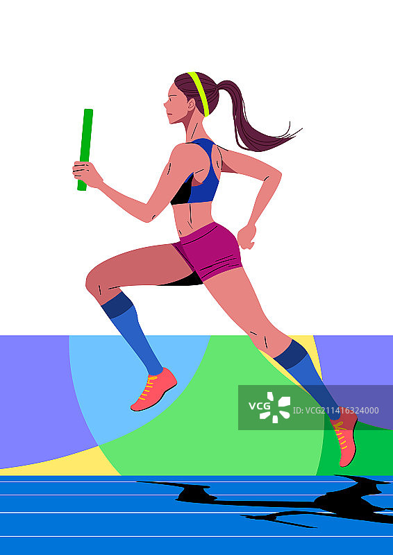 跑步，田径运动，体育，跑道，接力赛，接力棒图片素材