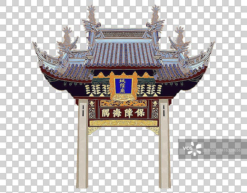 城隍庙牌楼图片素材