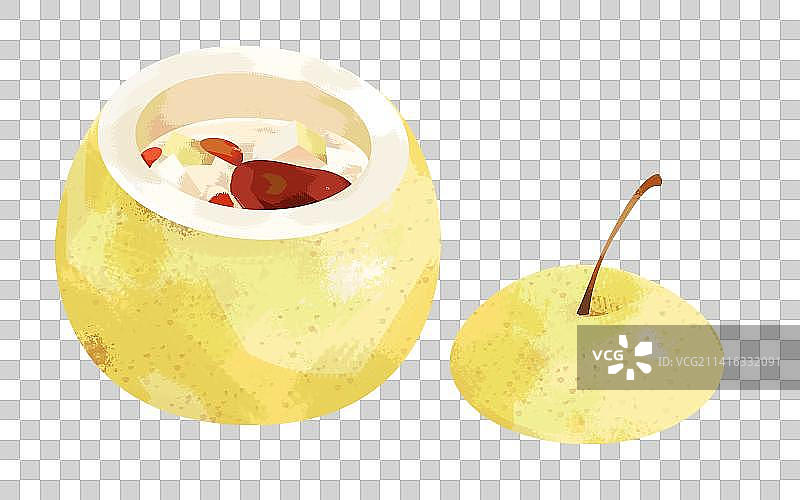冰糖雪梨插画元素图片素材