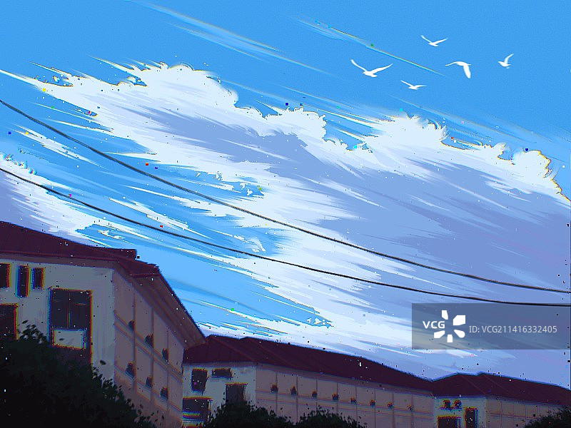 蓝天白云图片素材