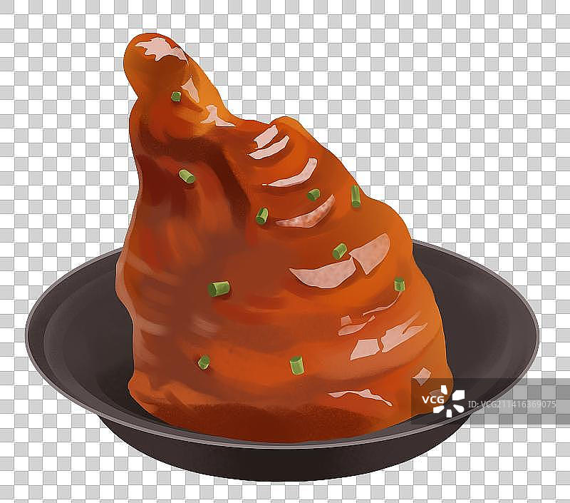 猪肉卤味腌制发酵酱肘子美食食物食材食用元素插画图片素材