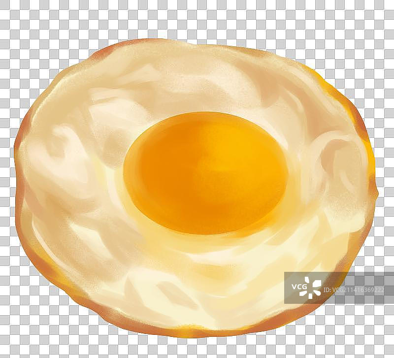 煎鸡蛋食用食品美食小吃元素插画图片素材