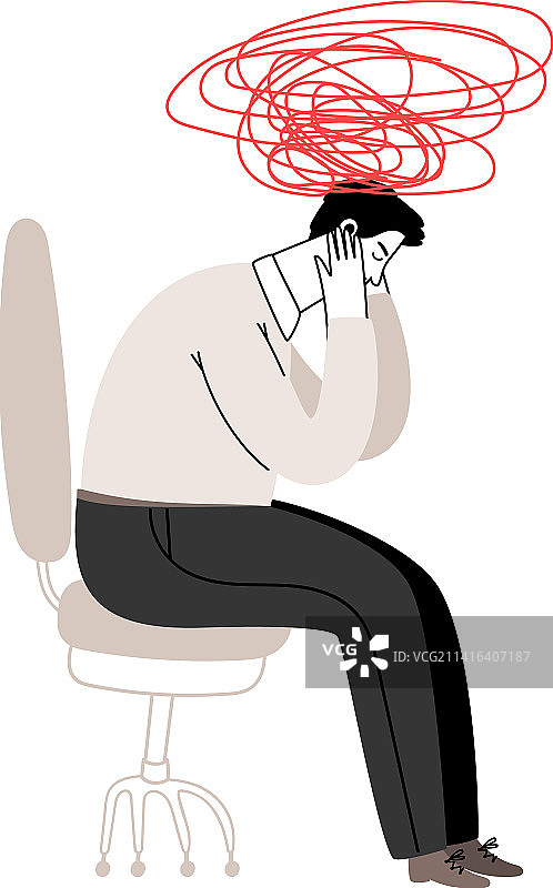 男人心理健康问题悲伤不快乐图片素材