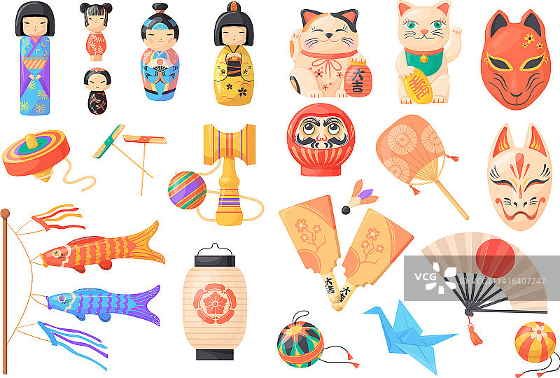 日本传统玩具福袋图片素材