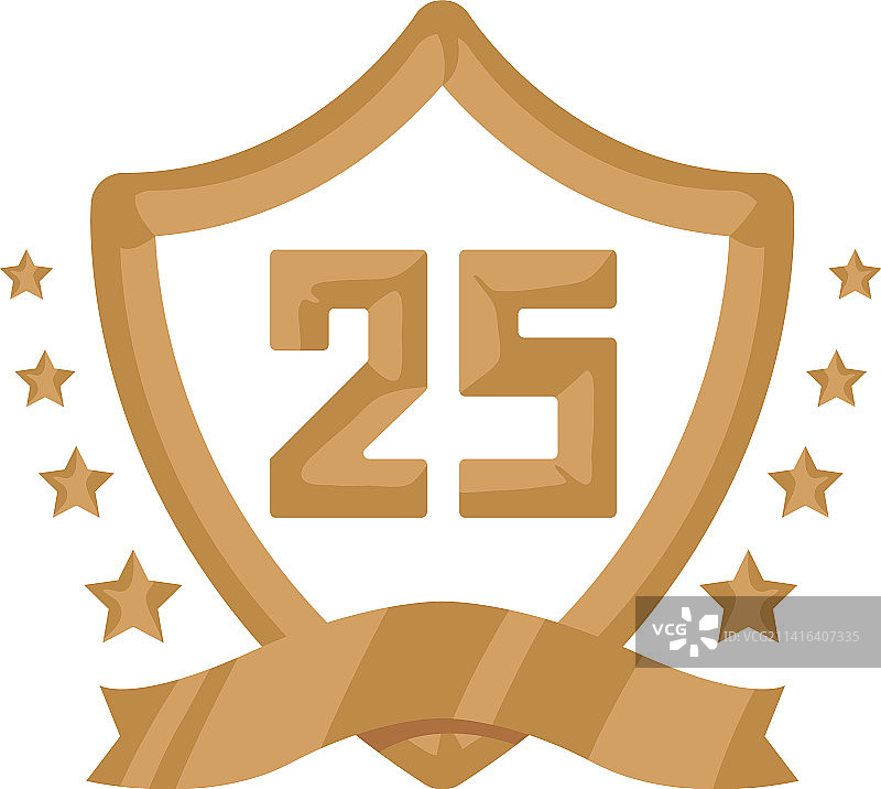 25周年纪念徽章图片素材