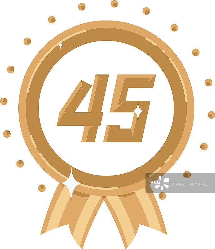 45周年纪念徽章图片素材