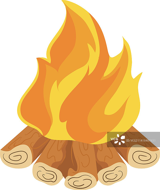 彩色篝火设计图片素材