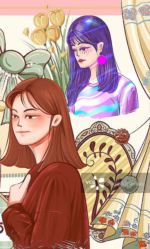 自画像图片素材