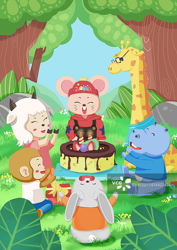 原创动物插画图片素材