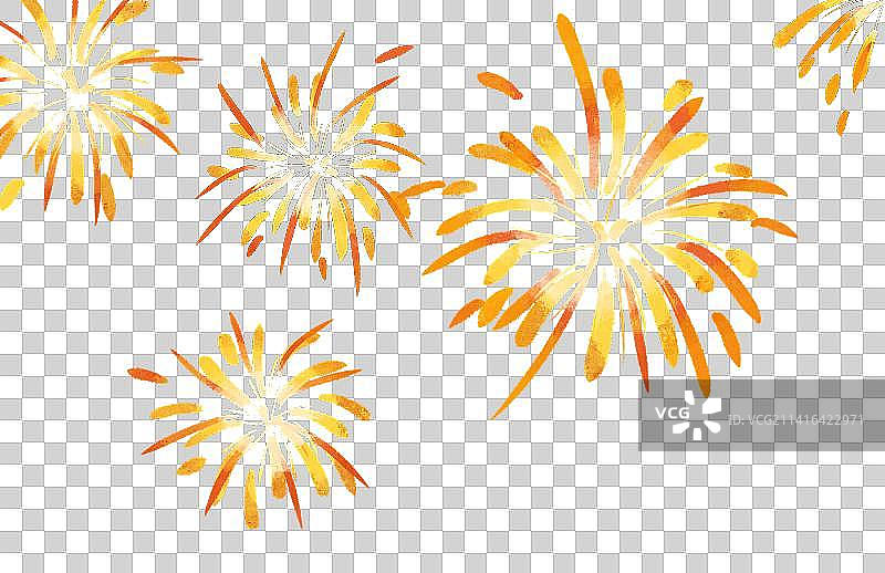 桔红色烟花图片素材