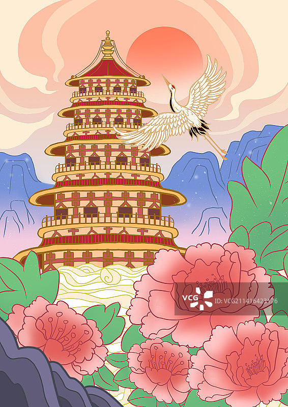 洛阳通天塔图片素材