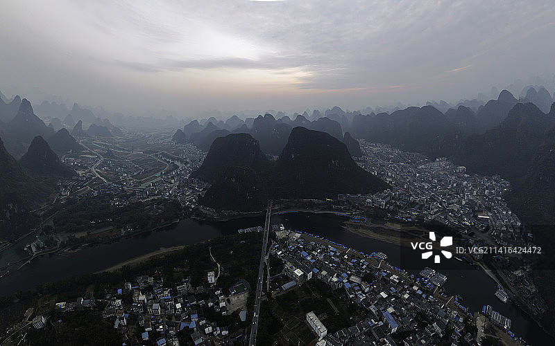 桂林阳朔街道图片素材