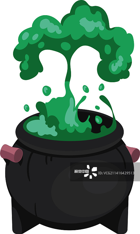 装有药水的大锅图片素材