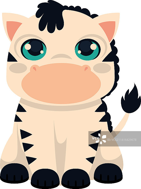 可爱的斑马动物图片素材