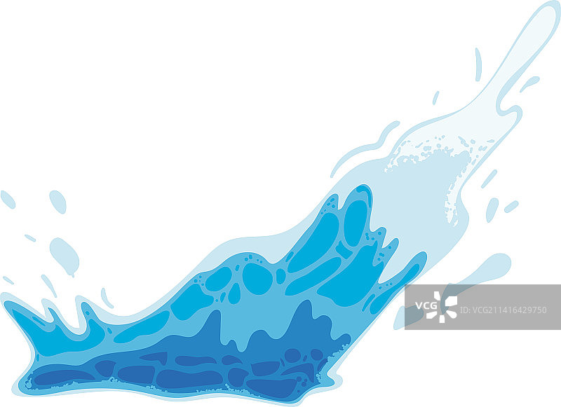 蓝色的水花图片素材