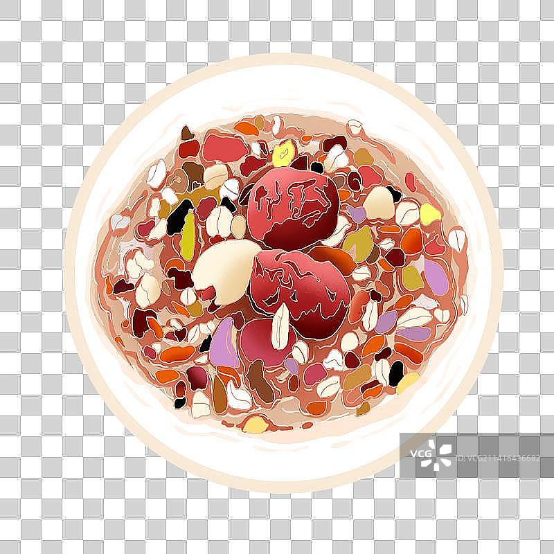 一碗腊八粥插画元素图片素材