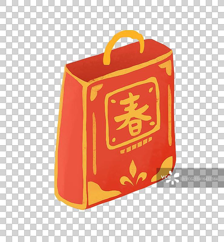 春节年俗插画元素年货节礼品图片素材