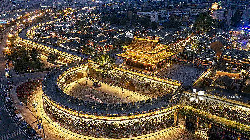 建昌古城夜景图片素材
