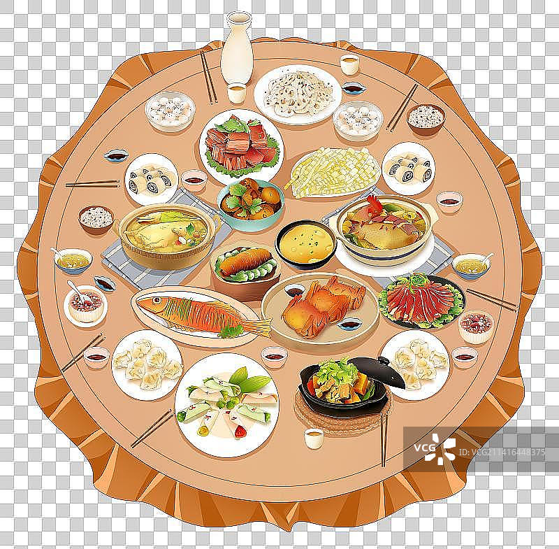 一桌年夜饭菜品图片素材