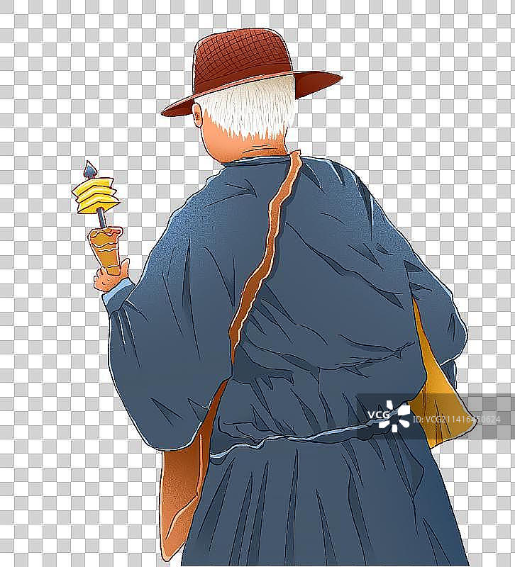 西藏老人图片素材