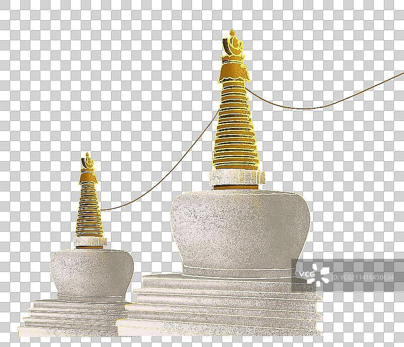 西藏地标建筑免抠素材白塔图片素材