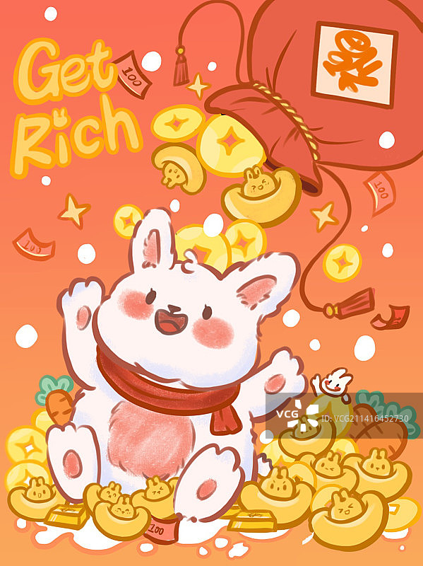 兔年插画图片素材